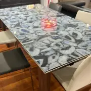 Buy Blue Agate Gemstone Dining Table,Semi Precious Stone Furniture /Center Table