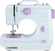Mini Portable Sewing Machine,with Foot Pedal 12 Stitches 2 Speed Heavy Duty Sew Machine, Electric Handheld Quilting Embroidery Overlock Quick Sewing Machine Household Sewing Tool
