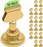 Gray Bunny Place Card Holder, 16pack, Gold, Table Cardholder Tabletop Menu Holder Harp-Clip Number Holder Recipe Holder Reserved Card Holder, for Restaurants, Weddings, Banquets