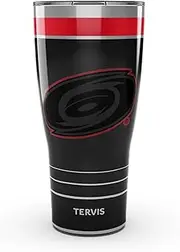 Tervis Traveler NHL Carolina Hurricanes - Night Game Triple Walled Insulated Tumbler Travel Cup Keeps Drinks Cold & Hot, 30oz, Stainless Steel