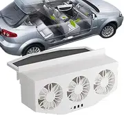 Car Exhaust Fan, Solar Window Vent, Vehicle Air Cooler, Weather Resistant Build, Solar-Powered 23x7x11.5cm/9.06x2.76x4.53 Inches For Door, Frontseat And Backseat