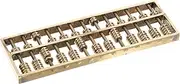 LOPUNER Abacus Ornaments Mini Abacus Figurine for Feng Shui Abacus with Educational Desk Tiny Abacus Statue Small Abacus Vintage Adults Number Creative Abacus Ornament Golden Brass