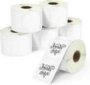 BETCKEY - 2 Inch / 51 mm Round Labels Compatible with Zebra & More Label Printer, Perforated [6 Rolls, 8280 Labels]