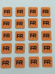 20 fr patches - 1" square. Iron on or sew on.