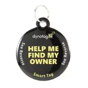 Dynotag Polymer Coated Stainless Steel Round Tag and Ring. Pet Tag, Propert...
