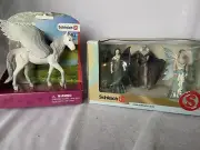 Pegasus Bayala The World of Elves Schleich 5.5" Plus 3 ELVES! Brand New!