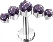 [TOMIDES] G23 Titanium Flat Back Earrings Studs 18g 16g F136 Implant Grade Titanium Labrets Press Fit Threadless Push In Dainty Cartilage Helix Conch Lobe Lip Tragus Piercing Jewelry