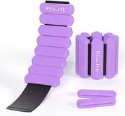 REALIKE Ankle Weights for Women Wrist Leg Adjustable Weighted Wristband for Pilates Yoga Walking Aerobics 2 Pieces in Set 1lb (453.5g) Per Piece