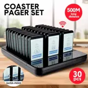 Restaurant Cafe Food Truck Queuing Wireless Paging Calling System 30 Pager Guest