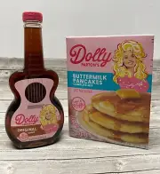 Dolly Parton's Buttermilk Pancakes Mix & Dolly Original Syrup-New Sealed