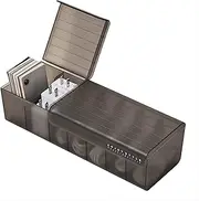 Data Cable Organizer Box Charge Cable Management 7 Compartments Storage Box USB Cord Sorter Small Desk Electronic Accessories Organizer and Storage (Grey)