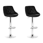 Artiss Set of 2/4 Bar Stools PU Leather Diamond Style - Black Durable In Use