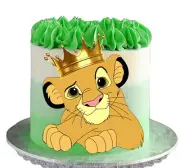 PRE-CUT Simba The Lion King Edible Icing Cake Topper Image Decoration Birthday