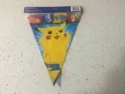 1999 VINTAGE DesignWare Pikachu Pennant Banner 6 FT Banner Birthday Party SEALED