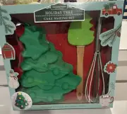 HANDSTAND KITCHEN 3 Piece Cake Making Set SILICONE CHRISTMAS TREE Spatula WISK