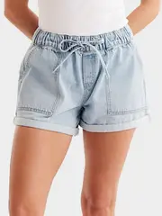 Womens Patch Pocket Denim Short