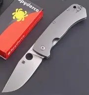 Titanium Handle Tactical Survival Camping Hunting Pocket Folding Outdoor Knife