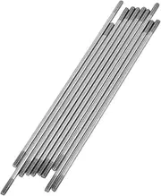 BCOATH 10pcs Metal Pushrod Linkage for Models Boat Car Airplane Helicopter Ball Head Connector DIY Twisting Rod Double-Ended Threaded Rod Silver