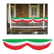 Red White Green Fabric Bunting - Beistle