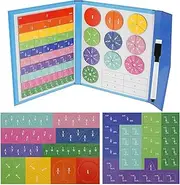 MFAUCAZB Magnetic Fraction Educational Puzzle, Paper Material, Modern Style, 1 Set, 1 Item, 2 Pieces, Ages 3-12
