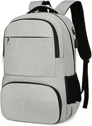 Oimzzr Lunch Backpack, Insulated Cooler Backpack Lunch Box for Men Women, 15.6 Inches Laptop Backpack with USB Port, Water Leak-proof Lunch Bag for Work School Picnics Hiking