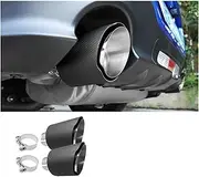 2 Pcs Compatible For Subaru Brz Toyota Gr86 2021 2022 2023 2Pcs Real Carbon Fiber Exhaust Pipe Stainless Steel Tail Muffler Tip Pipe