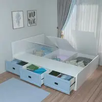 在飛比找樂天市場購物網優惠-定制單人床臥室榻榻米抽屜床收納多功能儲物1.m兒童簡約現代床