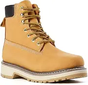 [Defencas] Men's SureTrack 6" Leather Soft Toe Work Boots for Men, Slip-Resistant, Goodyear Welt, EH 84101