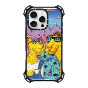 iPhone 16 Pro Bounce Case MagSafe Compatible Emma and Dave the Camel Couple Phone Case by Mulga