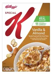 〽️ New Kellogg's Special K Vanilla & Almond Wheat & Rice Flakes Cereal 12.5oz