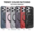 Shockproof Case for iPhone 16 15 14 13 12 11 Pro Max 7 8 SE2 Rotating Ring Cover