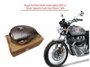 Genuine Royal Enfield Interceptor 650 cc Silver Spectre Fuel Petrol Gas Tank