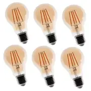 Vintage LED Edison Light Bulbs, A19 Edison Bulbs, 4W 4 Watts Amber Glass-2200k