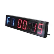 Large Interval Gym Clock for Workouts Size 20x4.7in. Operated by Remote