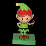 Leprechaun SOLAR DANCER ROCKING ELF Shelf Holiday Helper Gnome Window Decoration