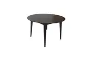 6IXTY Noche Round Oval Wooden Extension Dining Table 110-145cm - Black