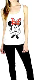 [Disney] Womens Minnie Mouse Hipster Graphic Racerback Tank Top