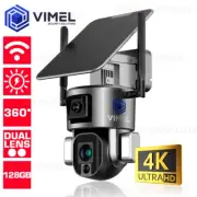 ULTRA HD 4K WIFI Dual Security Camera 128GB PTZ Monitoring LIVE Night Vision