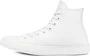 [CONVERSE ALL STAR] Converse Chuck Taylor All Star Hi-top Sneakers, Unisex, White/White/Silver