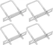 Square U-Bolt, Stainless Steel Square Bend U Bolts with Nuts and Frame Plate for Automobiles Trailer, Ski Boat, or Sailboat Trailer (2.56" W x 3.15 L", M6*65 * 80)
