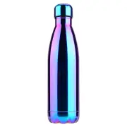 Pure Color Electroplating Coke Bottle Shape Vacuum Stainless Steel Thermos Flask(Purple)