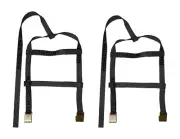 Two (2x) Black Demco Kar Kaddy MINI Tow Dolly Straps Rugged Weave Axle w/ Hooks
