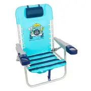 Life is Good 4-Position Lace-up Backpack Beach Chair with Pillow, Cup and Pho...