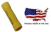MVP 500 Yellow Vinyl Butt Splice Wire Connector 1-10 AWG - Made in USA - TBS10V