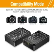 ENEGON 2 Pack LP-E17 Camera Battery 1040mAh with Micro USB Dual Charger for Canon Rebel