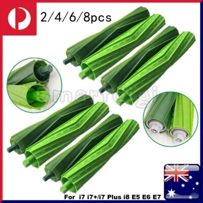 Multi-Surface Rubber Brush Rollers for IRobot Roomba I&E Series I7 I7+I8 Vacuum