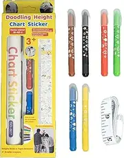 Kids Height Measurement for Wall | Doodling Height Ruler,Decorative Growth Wall Sticker for Nursery Kids Bedroom Classroom Playroom