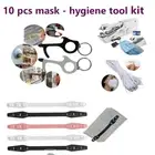 10 pcs mask kit - Sewing Machine, 5 adjustable mask straps, elastic band etc