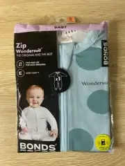 Bonds Zip Wondersuit Zippy Blue Dots Size 00 Brand New