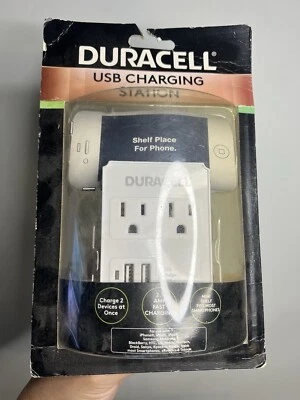 Duracell USB Charging Station Mini-Shelf for Smartphones 2 Device NEW/SEALED